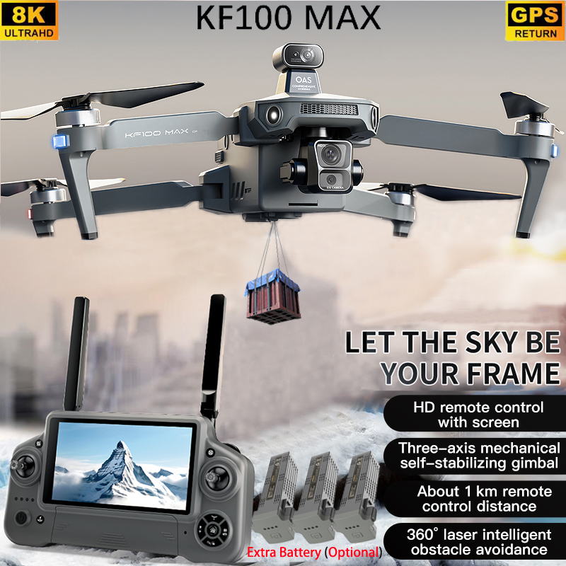 Drone Camera With Gimbal - Kf100 max gps drone 4k câmera