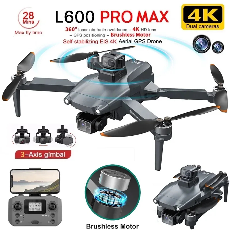 Drone Camera 4K - L600 pro max gps drone profissional