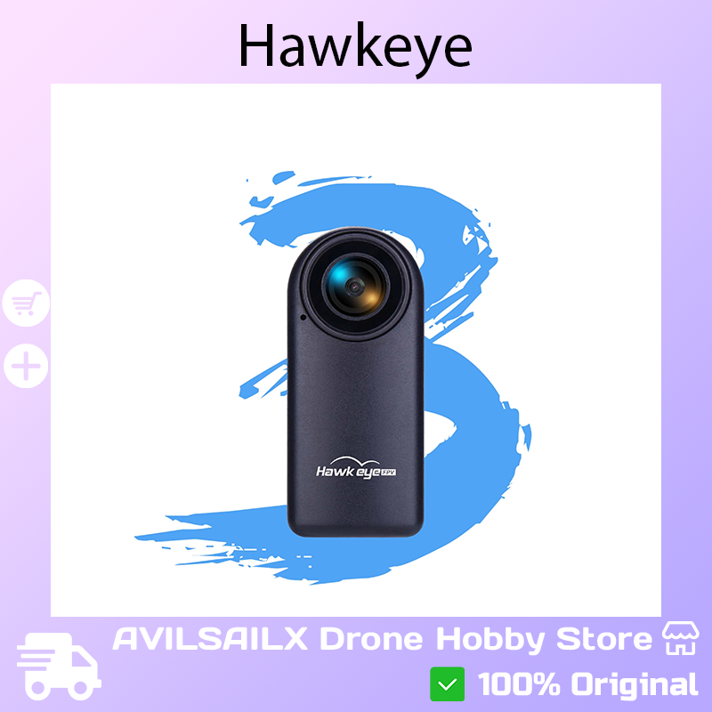Drone Camera Vlog - Câmera de Ação Mini 4K Hawkeye