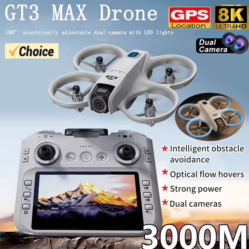 Drone RC 2026 GT3Max HD 8K com - Drone Camera Wide Angle avaliação e preço