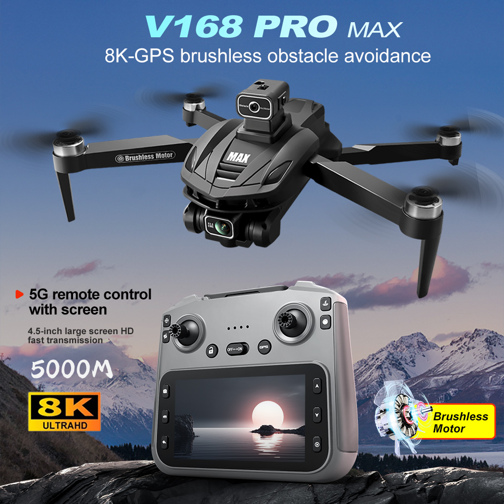 V168 PRO Max GPS Drone 8K Prof - Drone Camera 4K avaliação e preço