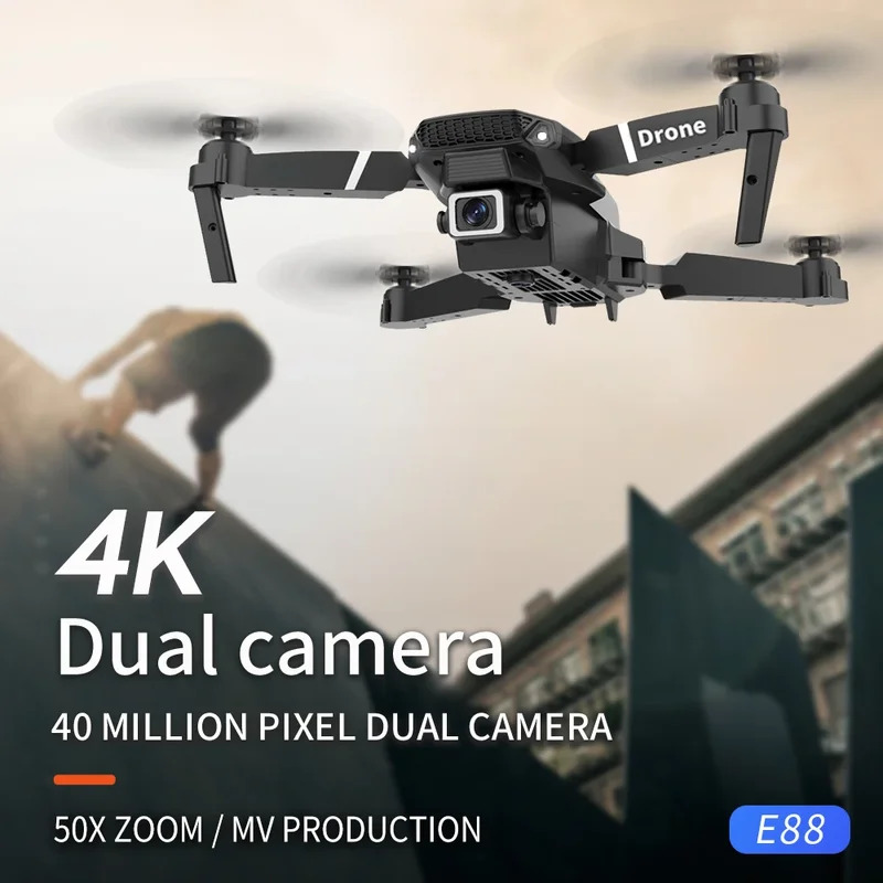 E88 probigent dobrável drone s - Drone Camera 4K avaliação e preço