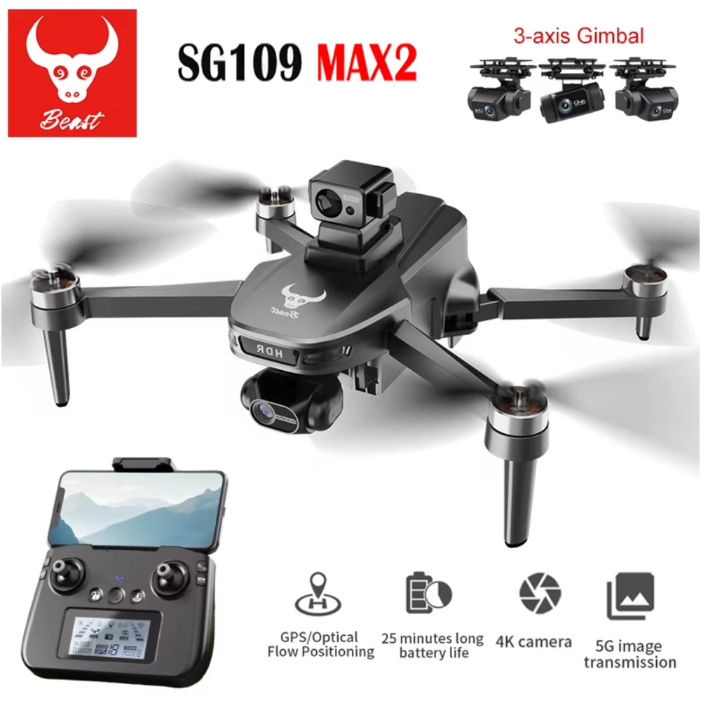 Sg109 max2 profissional fpv 8k - Drone Camera With Gimbal avaliação e preço